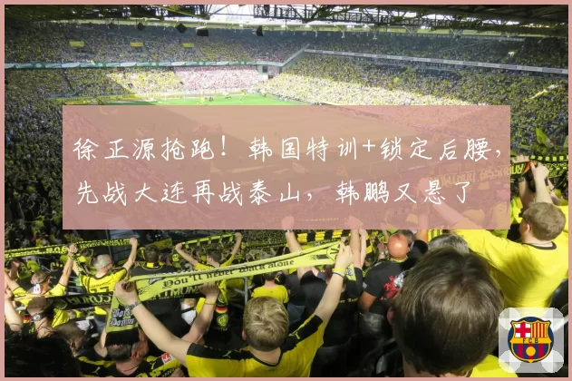 徐正源抢跑！韩国特训+锁定后腰，先战大连再战泰山，韩鹏又悬了